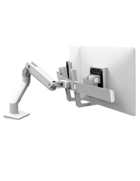 HX DESK DUAL MONITOR ARM, WHITE