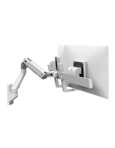 HX WALL DUAL MONITOR ARM, WHITE