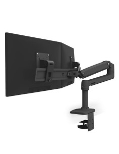 LX DESK DUAL DIRECT ARM MATTE BLACK