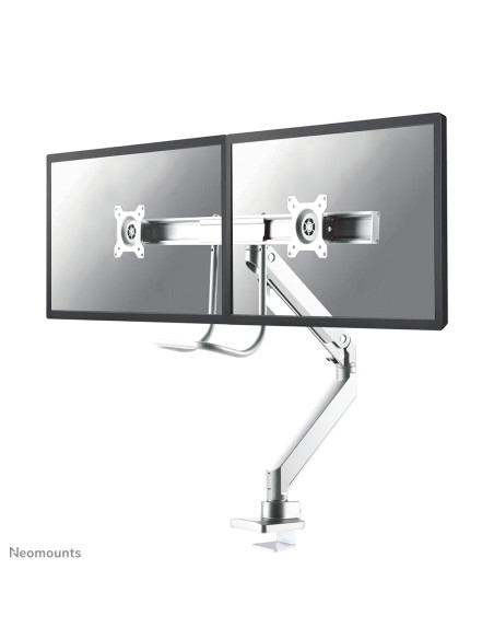 Neomounts NM-D775DXWHITE Braccio per monitor 10-32" - molla a gas - Topfix - 180°-stop