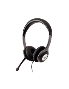 V7 HU521-2EP cuffia e auricolare Cablato A Padiglione Ufficio Nero, Argento
