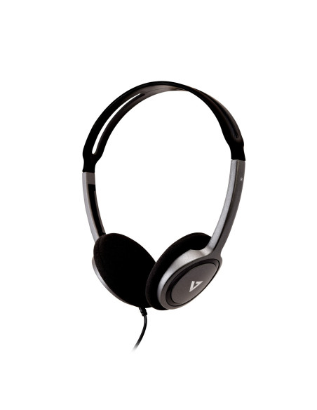 V7 HA310-2EP cuffia e auricolare Cuffie Cablato A Padiglione MUSICA Nero, Argento