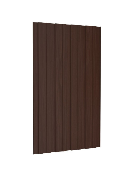 Pannelli da Tetto 36 pz in Acciaio Zincato Marrone 80x45 cm
