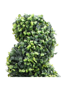 Pianta di Bosso Artificiale a Spirale con Vaso Verde 100 cm 2