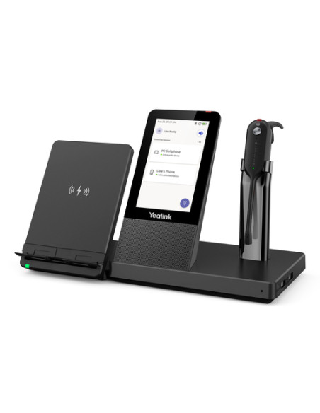 Yealink WH67 Teams Auricolare Wireless A clip, A Padiglione, Passanuca Ufficio Bluetooth Base di ricarica Nero