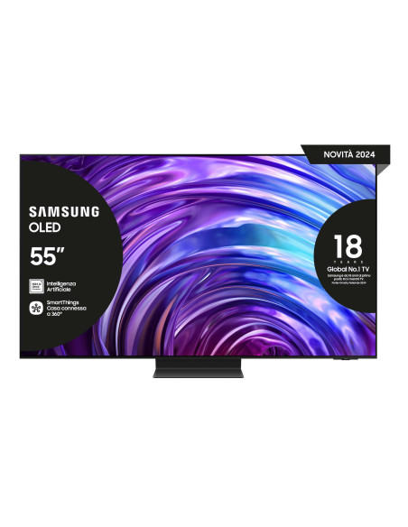 Samsung TV OLED 4K 55" QE55S95DATXZT Smart TV Wi-Fi Graphite Black 2024, Processore NQ4 AI GEN2, OLED Glare Free, Infinity One D