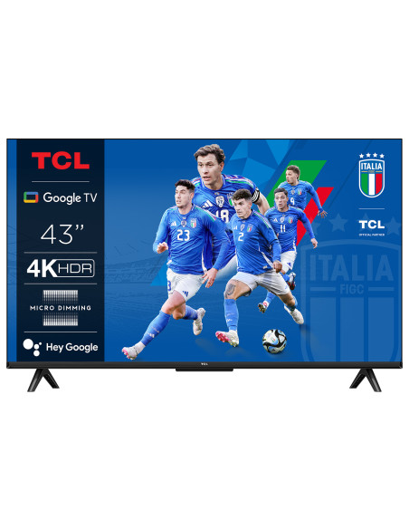 TCL P61 Serie P65 Smart TV Ultra HD 4K 43" 43P61B, Dolby Audio, Controlli vocali, Google TV