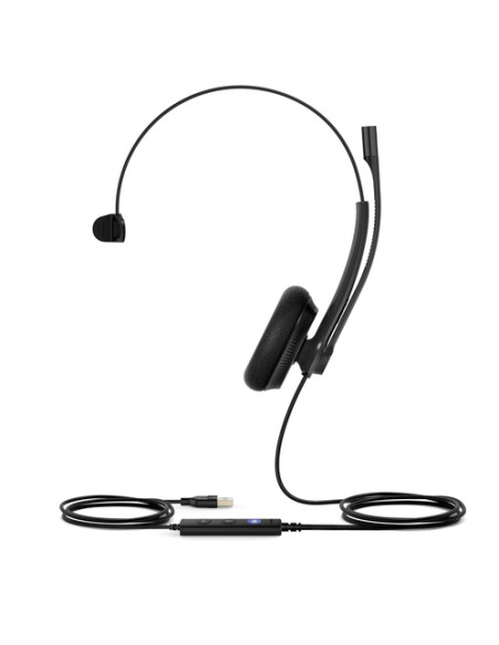 Yealink UH34 Lite Mono Teams Auricolare Cablato A Padiglione Ufficio USB tipo A Nero