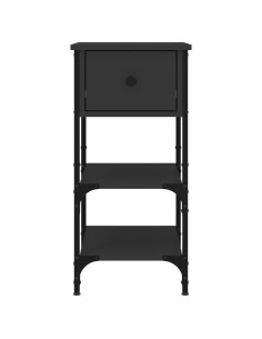 Comodini 2 pz Neri 34x36x70 cm in Legno Multistrato