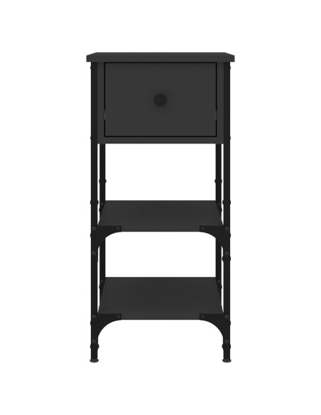 Comodini 2 pz Neri 34x36x70 cm in Legno Multistrato