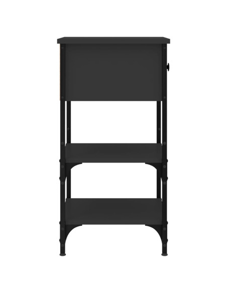 Comodini 2 pz Neri 34x36x70 cm in Legno Multistrato