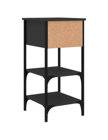 Comodini 2 pz Neri 34x36x70 cm in Legno Multistrato