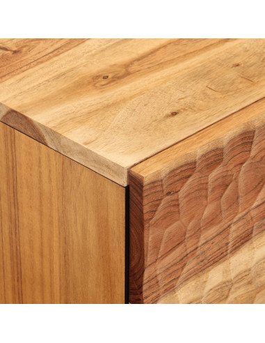 Comodini 2pz 40x33x46 cm in Legno Massello di Acacia