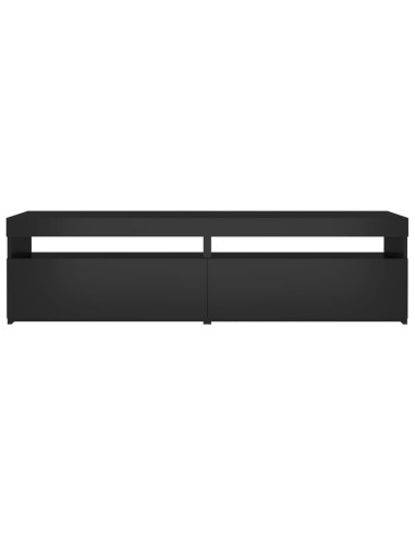 Mobili Porta TV con Luci LED 2 pz Nero 75x35x40 cm