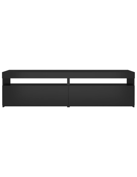 Mobili Porta TV con Luci LED 2 pz Nero 75x35x40 cm