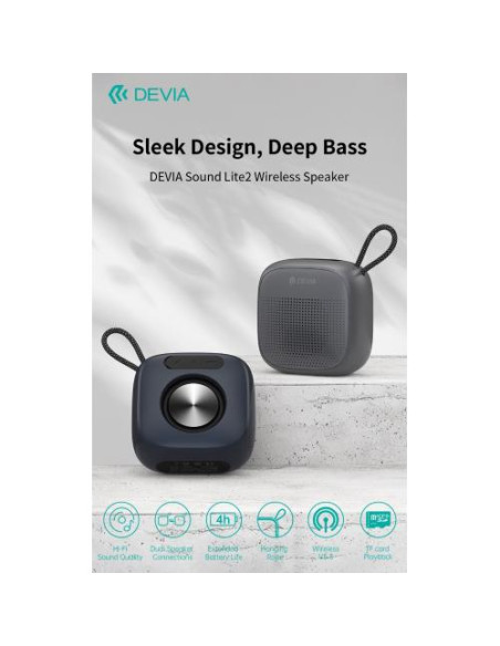 DEVIA ALTOPARLANTE BLUETOOTH V5,3 LITE2 5 WATT EM501 NERO