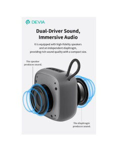 DEVIA ALTOPARLANTE BLUETOOTH V5,3 LITE2 5 WATT EM501 BLU