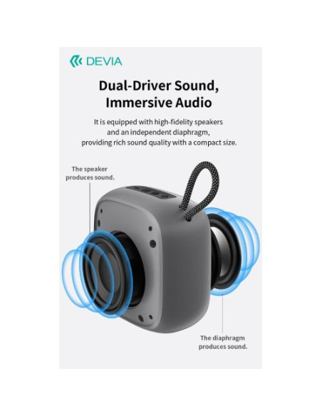 DEVIA ALTOPARLANTE BLUETOOTH V5,3 LITE2 5 WATT EM501 BLU