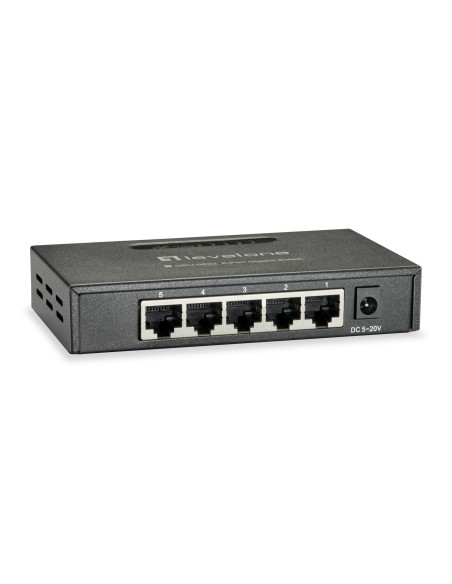 LevelOne GEU-0523 switch di rete Non gestito Gigabit Ethernet (10/100/1000) Nero