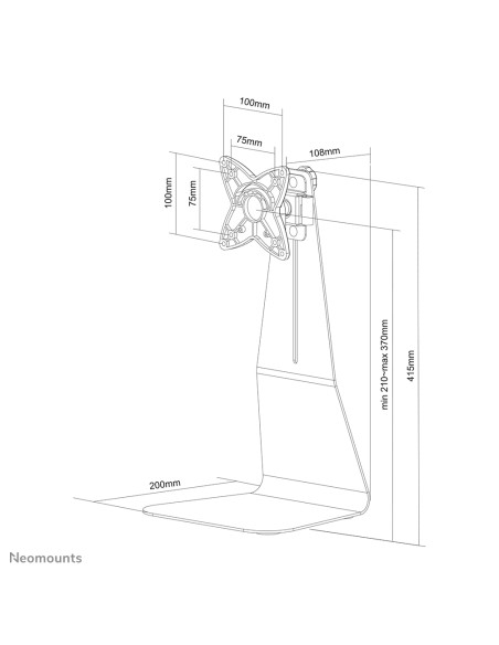 Neomounts FPMA-D800 Supporto per monitor 10-27"
