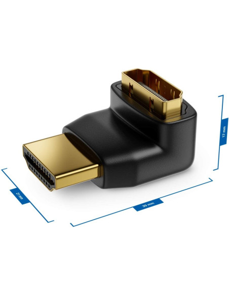 Techly Adattatore HDMI M/F 90° verso il basso (IADAP HDMI-L)