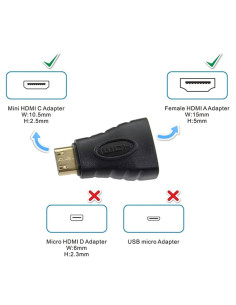 Techly Adatattore da HDMI a mini HDMI tipo C F/M (IADAP HDMI-MC) 2