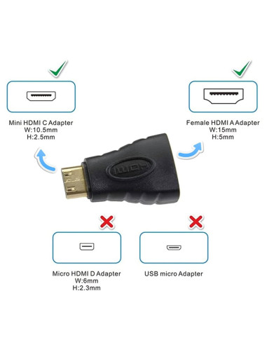 Techly Adatattore da HDMI a mini HDMI tipo C F/M (IADAP HDMI-MC)