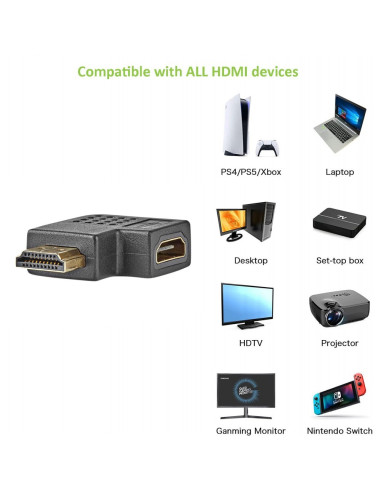 Techly Adattatore HDMI angolato 270 gradi (IADAP HDMI-270)