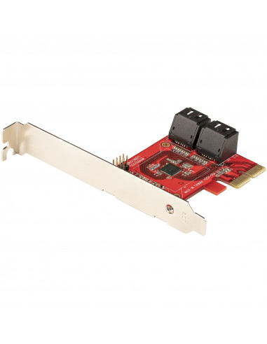 StarTech.com Scheda PCIe SATA - Scheda di Espansione PCIe SATA a 4 porte 6 Gbps - Staffa a Profilo Basso/Alto - ASM1062 senza RA