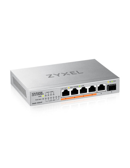 Zyxel XMG-105HP Non gestito 2.5G Ethernet (100/1000/2500) Supporto Power over Ethernet (PoE) Argento