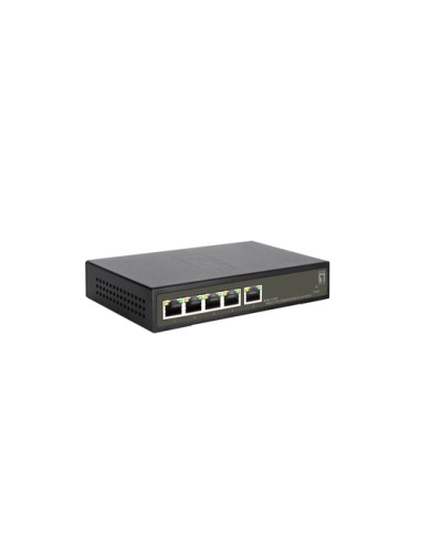 LevelOne GES-2105P switch di rete Gestito L2 Gigabit Ethernet (10/100/1000) Supporto Power over Ethernet (PoE) Nero