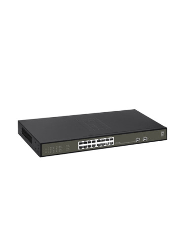 LevelOne GES-2118P switch di rete Gestito L2 Gigabit Ethernet (10/100/1000) Supporto Power over Ethernet (PoE) Nero