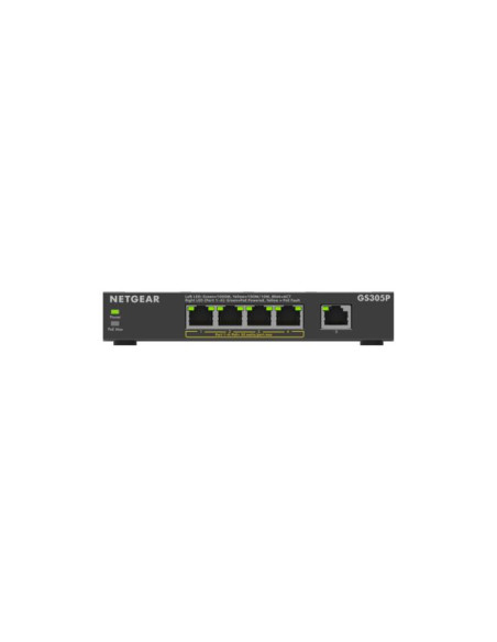 NETGEAR GS305Pv3 Non gestito Gigabit Ethernet (10/100/1000) Supporto Power over Ethernet (PoE) Nero