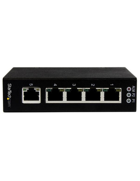 StarTech.com Switch di rete Commutatore Industriale Gigabit Ethernet a 5 porte non gestito - Guide DIN / Montabile a parete