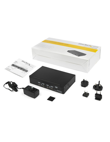 StarTech.com Switch KVM DisplayPort a 4 porte - 4K 60Hz - Schermo singolo - Switch KVM USB UHD DP 1.2 a doppia porta - Hub USB 2