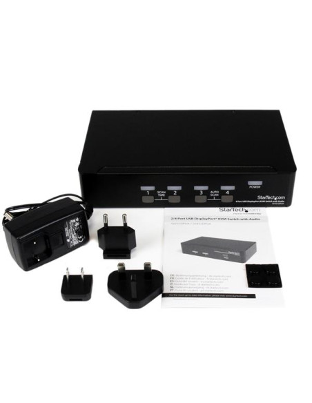 StarTech.com Switch KVM DisplayPort USB a 4 porte con audio