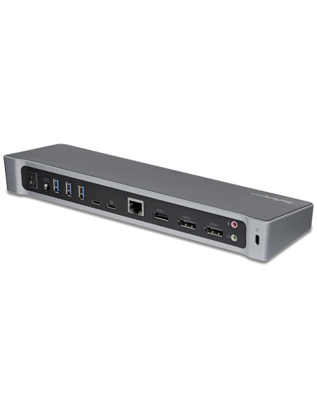 StarTech.com Docking Station USB-C per triplo monitor UHD 4K, Mac e Windows, Dock USB C a HDMI e DisplayPort, Hub a 5 porte USB 