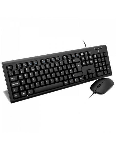 V7 Set tastiera e mouse con cavo USB e adattatore PS2 – UK