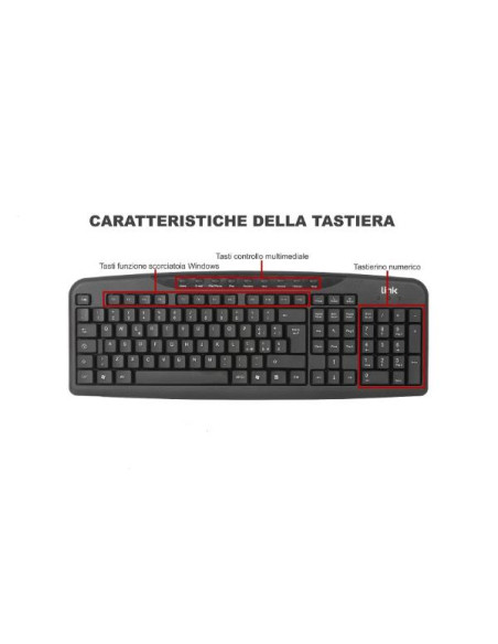 TASTIERA ITALIANA MULTIMEDIA USB