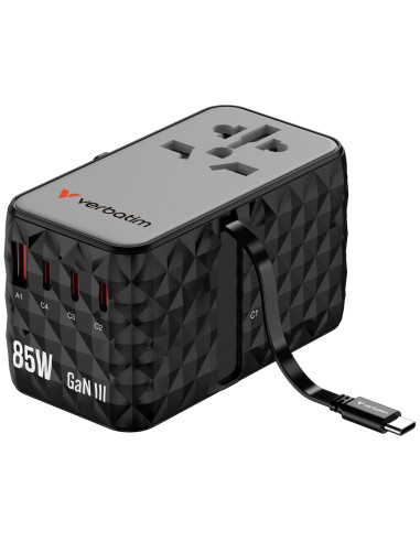 Verbatim CNT-02 Universale Nero AC Ricarica rapida Interno