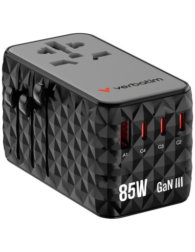 Verbatim CNT-02 Universale Nero AC Ricarica rapida Interno