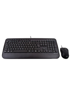 V7 Combinazione di tastiera USB di dimensioni standard con poggiapolsi e mouse ambidestro - FR 2