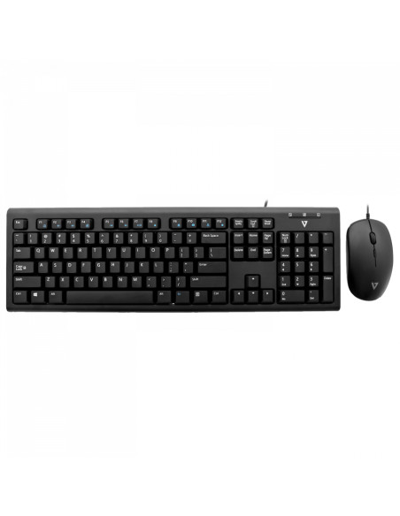 V7 Set tastiera e mouse con cavo USB e adattatore PS2 – IT