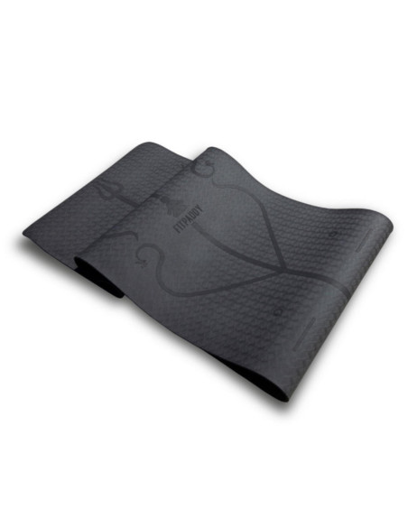 FITPADDY YOGA MAT TPE 6MM BLACK