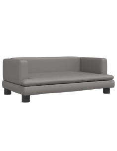 Lettino per Cani Grigio 80x45x30 cm in Similpelle