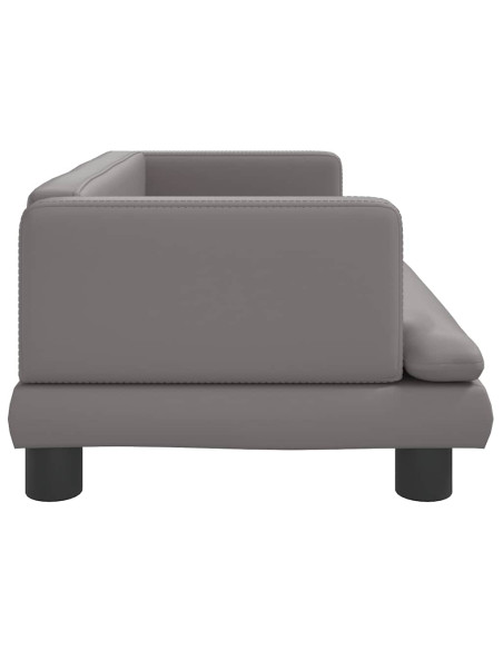 Lettino per Cani Grigio 80x45x30 cm in Similpelle