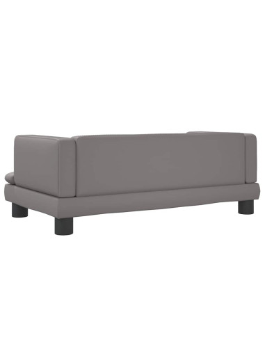Lettino per Cani Grigio 80x45x30 cm in Similpelle