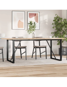 Telaio Gambe a O per Tavolo da Pranzo 180x80x73 cm in Ghisa 2