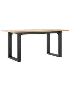 Tavolino da Salotto Telaio a O 90x40x45cm Massello Pino e Ghisa