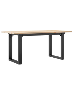 Tavolino Salotto Telaio a O 100x50x45cm Massello Pino e Ghisa